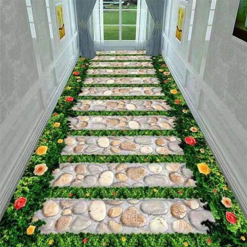 一抹净pvc地垫入户走廊阳台厨房进门垫可擦防水满铺大面积可裁剪 - 图1