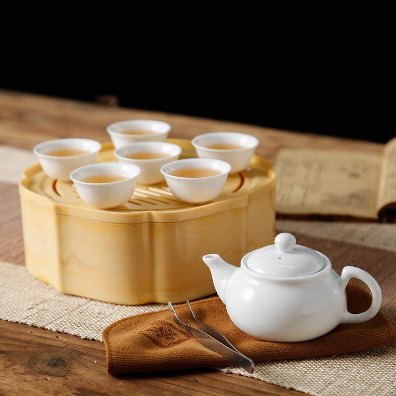 5YA1简易迷你户外旅游旅行携便包紫砂塑料整套茶壶茶杯功夫小茶具,淘宝优惠券,粉丝福利购,淘宝优惠卷