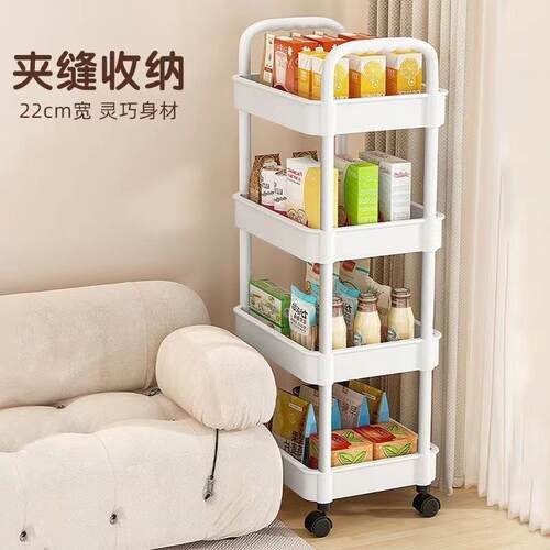 8569小推车置物架落地多卧厨厅房收纳家用客零食架层子室卫生间储 - 图0