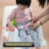 Household plastic children's dining chair portable toddler fixed belt baby infant dining chair plastic children's dining chair