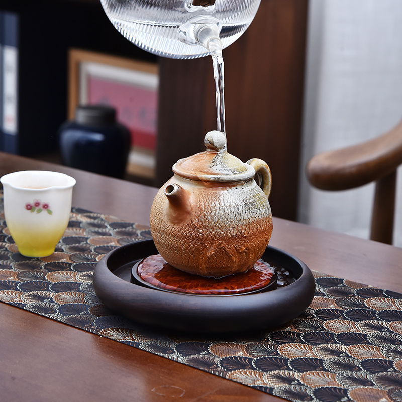 Ebony solid wood pot cushion pot cushion pot cushion teapot base pot cushion heat insulation cushion tea cup dry brewing tea set accessories