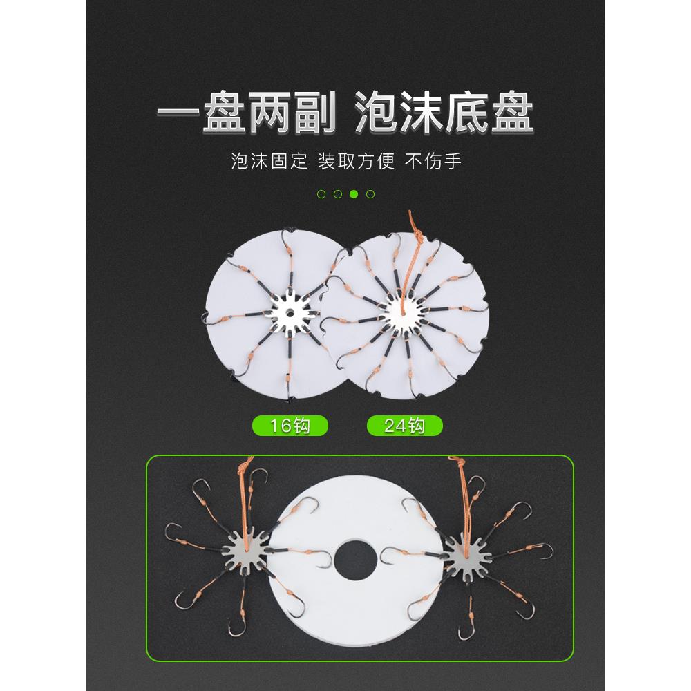 新款翻板钩套装海竿海杆抛竿爆炸鱼钩饵料钓鱼鱼勾八爪钩串钩盘钩-图2