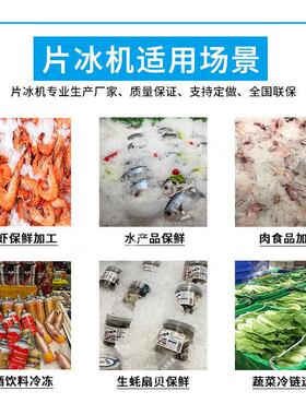KHAKKA水产保鲜渔港码头3吨片冰机一体式含储冰柜550公斤容量