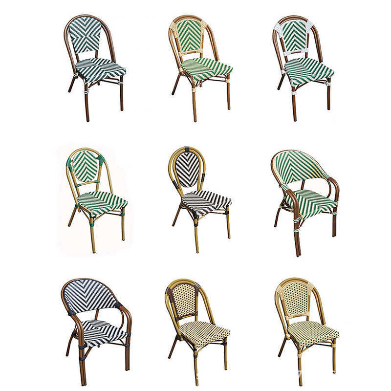 户外藤编竹节椅铝合金防水防晒法式咖啡厅民宿庭院阳台室外户外椅,淘宝优惠券,粉丝福利购,淘宝优惠卷