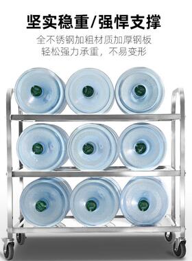 加厚不锈钢餐车三层小推车商用收餐车收碗车餐厅送餐车酒店上菜车