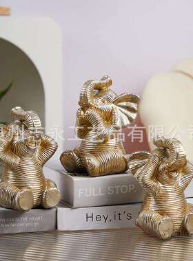 厂家ZY2500直销三只可爱大象跨境热销商不摆看不听不说品创家居意