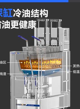 全自动升降电炸炉商用单双缸大容量炸鸡炸串薯条油条油炸机