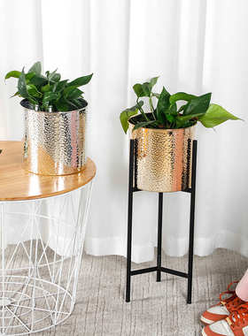 创意室内花架 北欧风高低铁艺花架 客厅落地阳台花盆摆件装饰盆栽