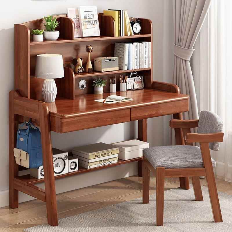 Raw solid wood desk for primary and secondary school desk and chair set bedroom can be upgraded to children's learning UPL writing desk
