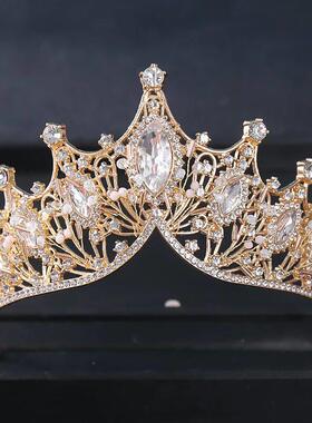 Gold Color Luxury Crystal Wedding Tiaras And Crowns Party Rh