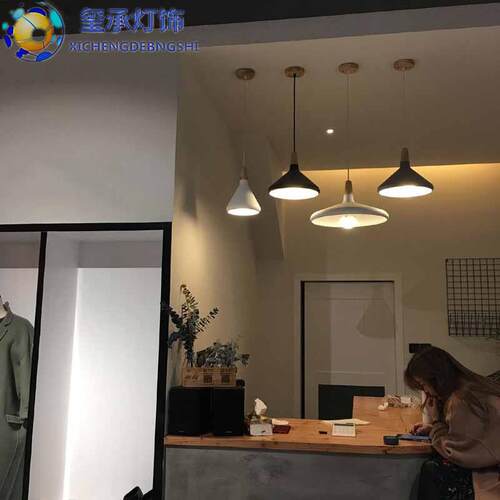 新款直销北欧单头吧台铝材吊灯现代简约创意个性客厅书房餐厅彩色 - 图2