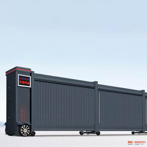 工厂直销平移门无轨遥控电动门企业工地学校伸缩门悬航门遥控门 - 图1