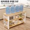 Kitchen storage rack floor-mounted multi-layer multi-functional vegetable cutting table operating table hole plate microwave oven storage narrow side cabinet
