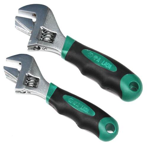 老管A活动扳多功能短柄833扳手子钳开大口橡手胶软柄迷你卫浴扳手 - 图1