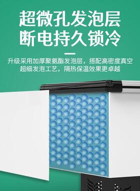冰柜商用大容量雪糕柜透明玻璃岛柜冷藏展示柜超市冷冻柜卧式冷柜