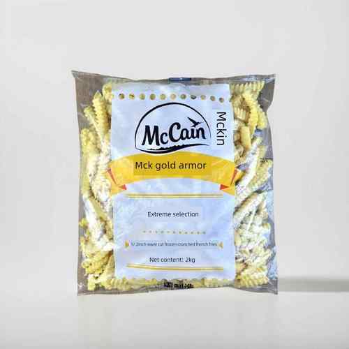 麦金1/2波纹粉包薯条，波纹厚薯条，冷冻半成品，2公斤*6包/1盒商 - 图3
