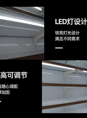 转角风幕柜超市牛奶保鲜展示柜饮料L型水果冷藏柜立式拐角风幕柜