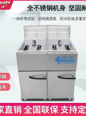 欧美款燃气NG炸炉单缸双缸四筛油炸食品机械CE认证商用LPG炸锅