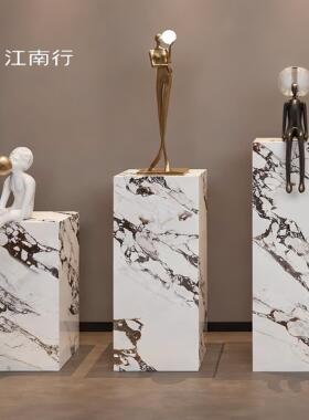 【新品】大理石摆件底座增高台客展厅落地工艺礼品摆饰装饰岩板立