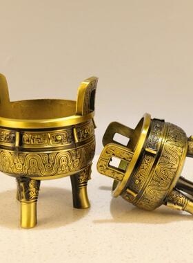 杨铜记 铜鼎摆件元鼎克鼎三足鼎铜金属工艺品圆鼎