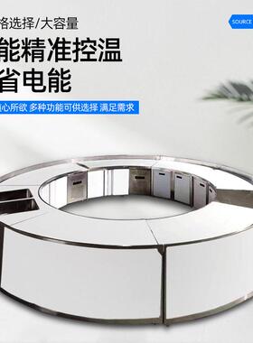 不锈钢圆弧冷藏水吧台KTV酒吧调酒台冷冻操作台商用设备冷柜立式