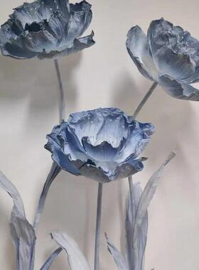 巨仿型纸花虞美人体真花婚庆装饰虞美人纸艺花大花商立陈场美褶皱