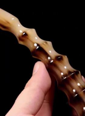 牛角刀柄料牦牛角手把件羊角形状刀把家居摆饰手柄茶壶把工料田园