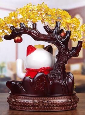 新ML436钱多招财摆猫件开业自动招手新款店店铺收银台前多台开业