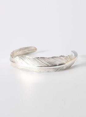 高档欧宇晟化腾宇系列925纯银创鹰羽手炼原式手工个性开放手炼可