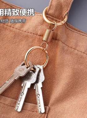 钥匙扣弹簧双圈便捷式钥匙扣环圈腰挂高级感包包挂件电动车钥匙扣