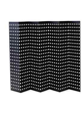 新空中式屏风摆件色折叠镂B0472金属网片软装样处板房售黑楼饰品