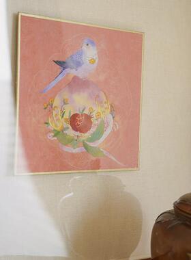 福寿三多 中式开运手工实木鎏金悬浮装饰画玄关客厅招财风水挂饰