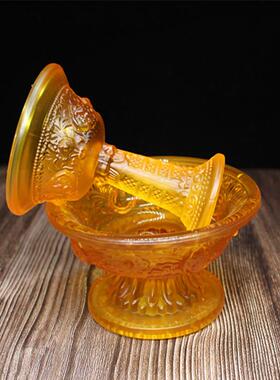 新款水琉璃护法杯八吉供杯