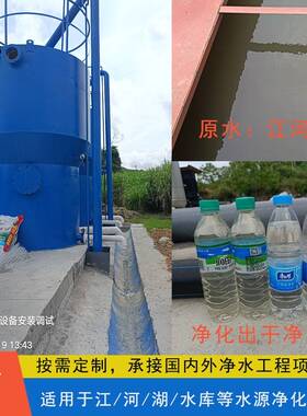 一体化净水设备湖南养猪场50吨/时碳钢河水全自动原水过滤净化器