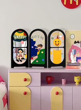 多巴胺客厅桌面屏风摆件装饰画 画入户玄关装饰品2025新款电视柜