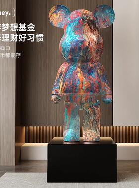 大型暴力熊存钱罐落地摆件轻奢客厅家居电视柜装饰高端大气上档次