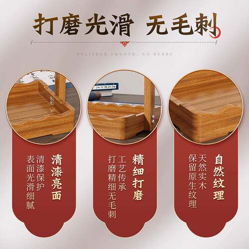 多功能毛笔架笔挂实木架托文房四宝摆件古风新中式简约创意毛笔书 - 图3