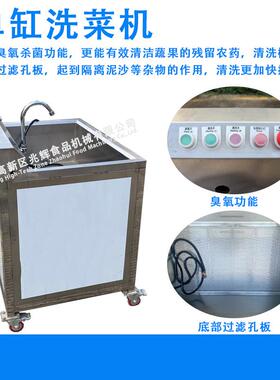 厂家直销全不锈钢蔬菜清洗机气泡清洗机小餐馆果蔬臭氧洗菜机