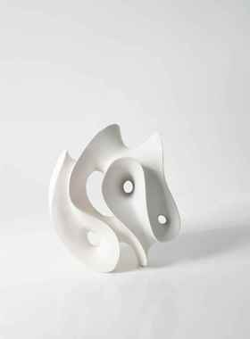 现代简约几镂空创意曲线何树摆件桌面茶几装饰样板脂间GT-A037酒