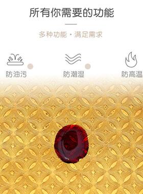 金色贴纸墙贴装饰自粘金箔壁纸金黄色铜钱纹壁纸土豪金防水不干