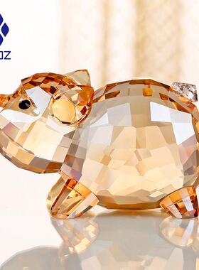 水晶小猪摆件12生肖生日礼物情绪稳定创意现代简约装饰品酒柜摆件