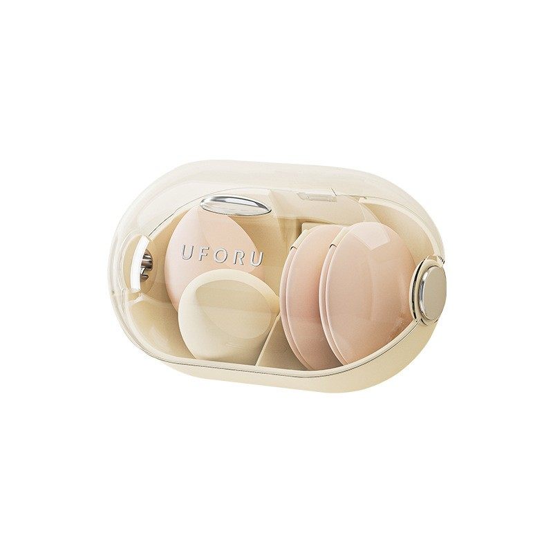 化妆品收纳盒家用壁挂免打孔密封防尘收纳多功能粉扑美妆蛋收纳盒,淘宝优惠券,粉丝福利购,淘宝优惠卷