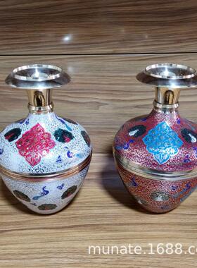 印巴铜花瓶复古铜工艺品家居客厅桌面摆件装饰品礼品艺术品