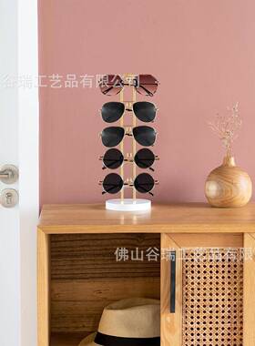 质眼底座五层镜收多纳架可拆卸太阳眼木镜框展示GU-24123架功能金