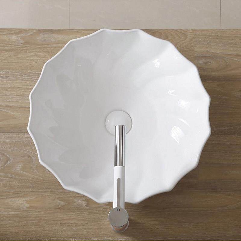 圆形台上盆陶瓷洗手面盆艺术碗盆卫生间洗漱池波浪纹460*460,淘宝优惠券,粉丝福利购,淘宝优惠卷