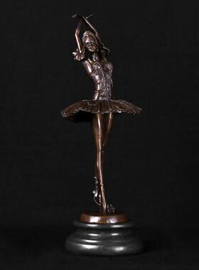 杨铜记 铜舞者工艺品家居雕塑铜像摆件 欧式家具摆件 芭蕾舞