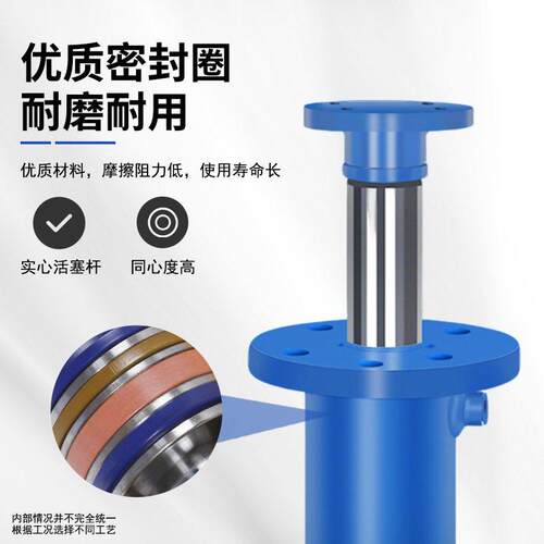 液压加工定制法兰液压缸大吨位法兰双耳油顶液压油缸电动升降 - 图0