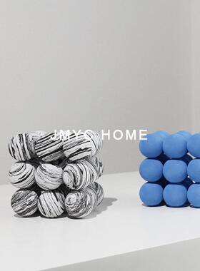 意式简约电视柜泡沫方形摆件儿童房间办公室茶几床头柜子软装饰品