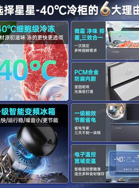 星冰柜商用超低温200/3BD\/BC-100星升下零40/6度家用减5霜冷藏保