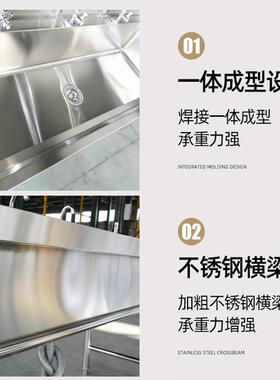 不锈钢水槽单双三槽不锈钢洗手池厨房洗菜盆洗碗池加厚不锈钢水池